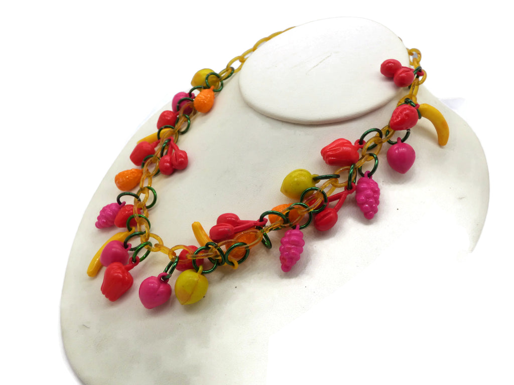 Celluloid Fruit Salad Necklace - Vintage Lane Jewelry
