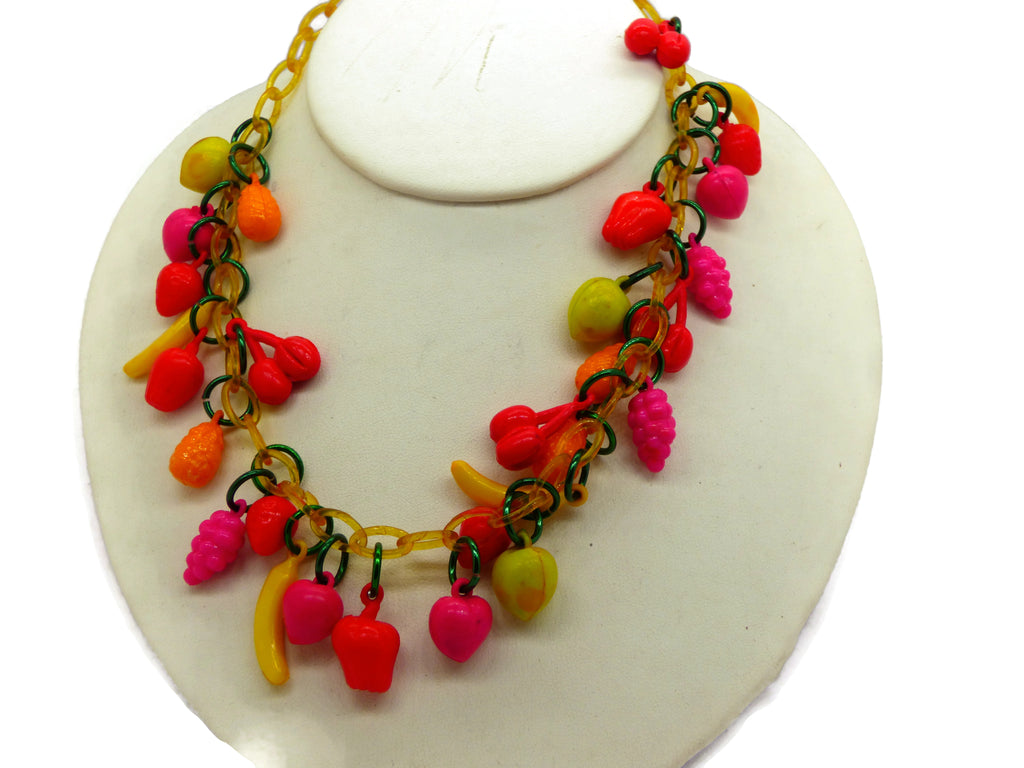 Celluloid Fruit Salad Necklace - Vintage Lane Jewelry