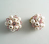 Laguna Pink Faux Pearl And Crystal Necklace, Bracelet And Earring Set - Vintage Lane Jewelry