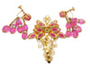 Pink Givre Demi Parure - Vintage Lane Jewelry