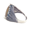 Large Sterling Silver Mood Ring - Vintage Lane Jewelry