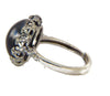 Round Mood Ring Sterling Silver Floral Filigree Setting, Adjustable. - Vintage Lane Jewelry